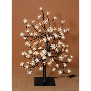 Lighted Cherry Tree Black Branch 96 LED Lights 24 inches