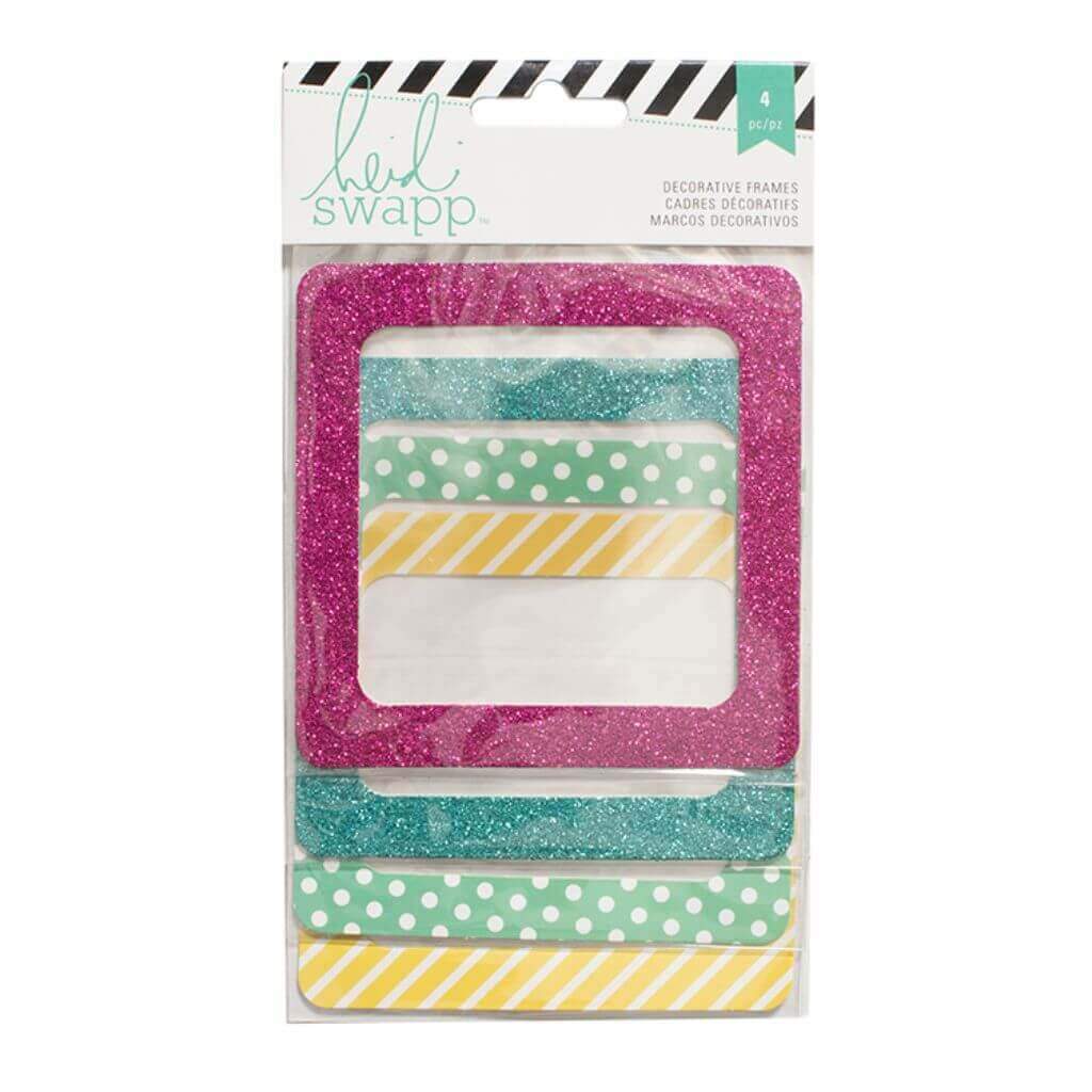 Heidi Swapp 4pcs Metallic Cardstock Frames 4in x 4in