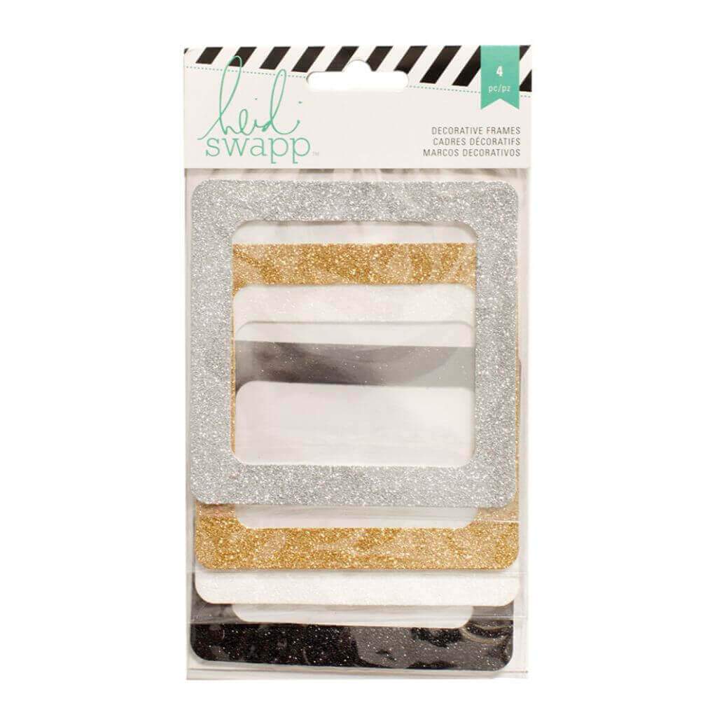 Heidi Swapp 4pcs Metallic Cardstock Frames 4in x 4in