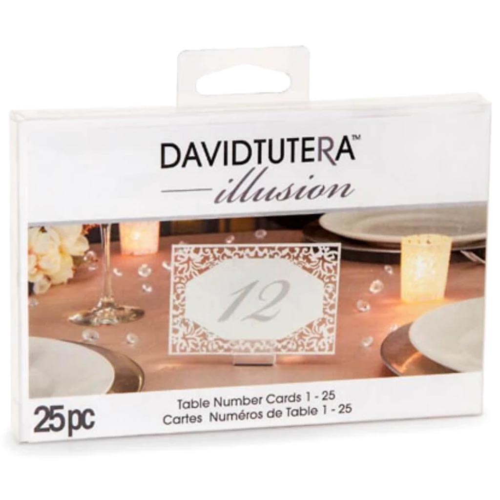 David Tutera Illusion Die Cut Lace Paper Table Number Cards 25 pieces