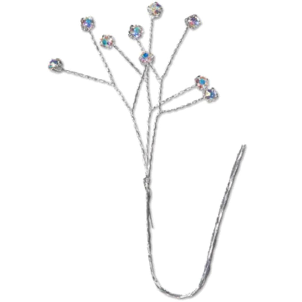 3-branch Crystal AB Rhinestone Pick 4mm 3 pieces