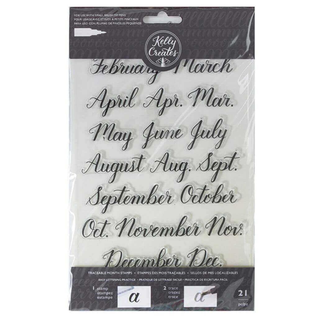 Kelly Creates Acrylic Traceable Stamps Collection for Lettering