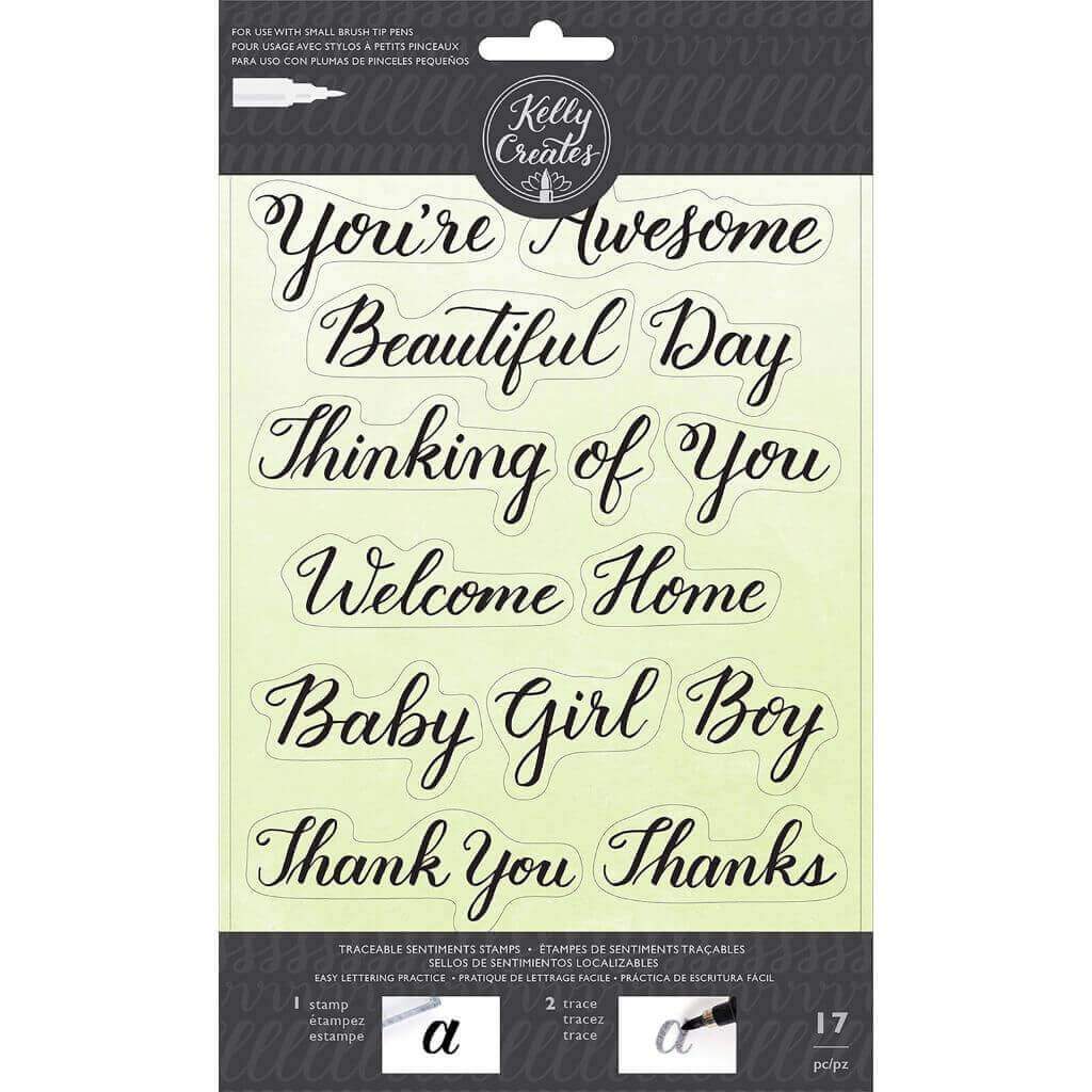Kelly Creates Acrylic Traceable Stamps Collection for Lettering