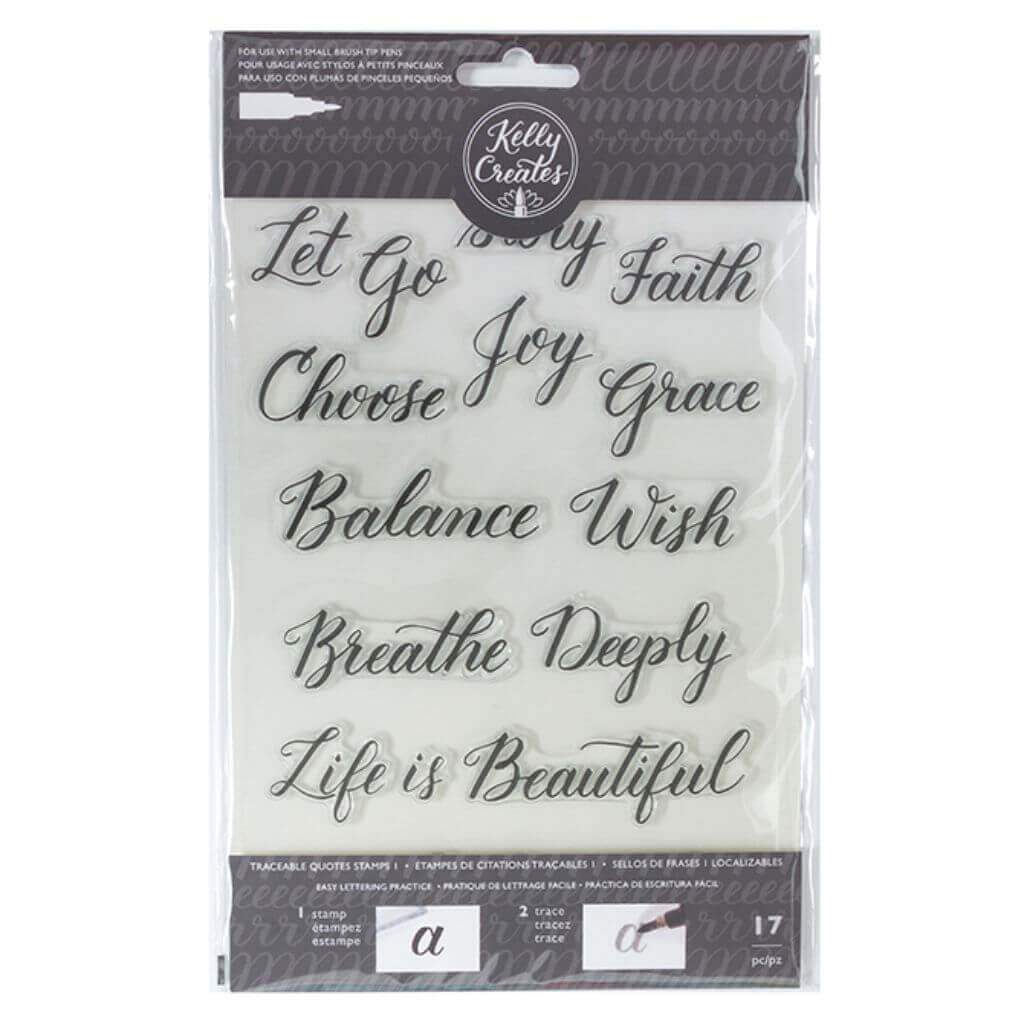 Kelly Creates Acrylic Traceable Stamps Collection for Lettering