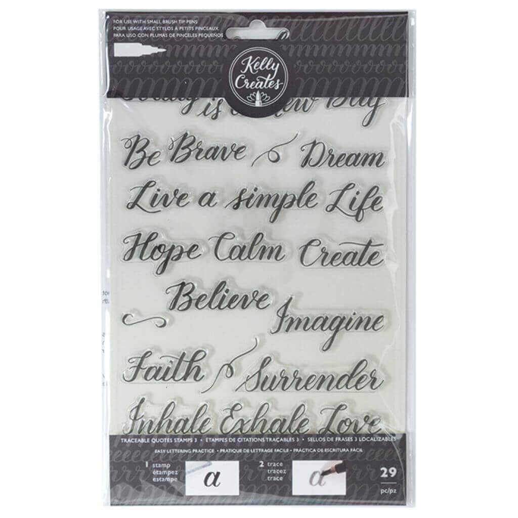 Kelly Creates Acrylic Traceable Stamps Collection for Lettering