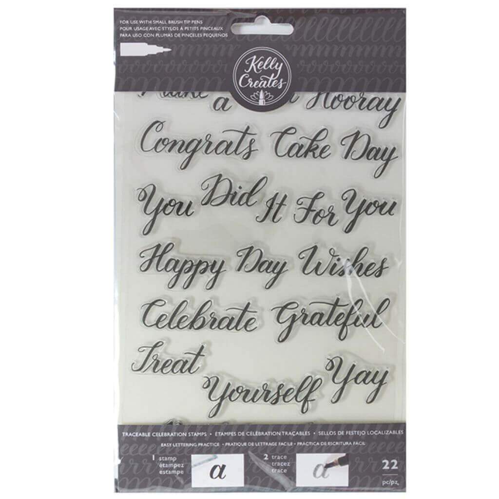Kelly Creates Acrylic Traceable Stamps Collection for Lettering