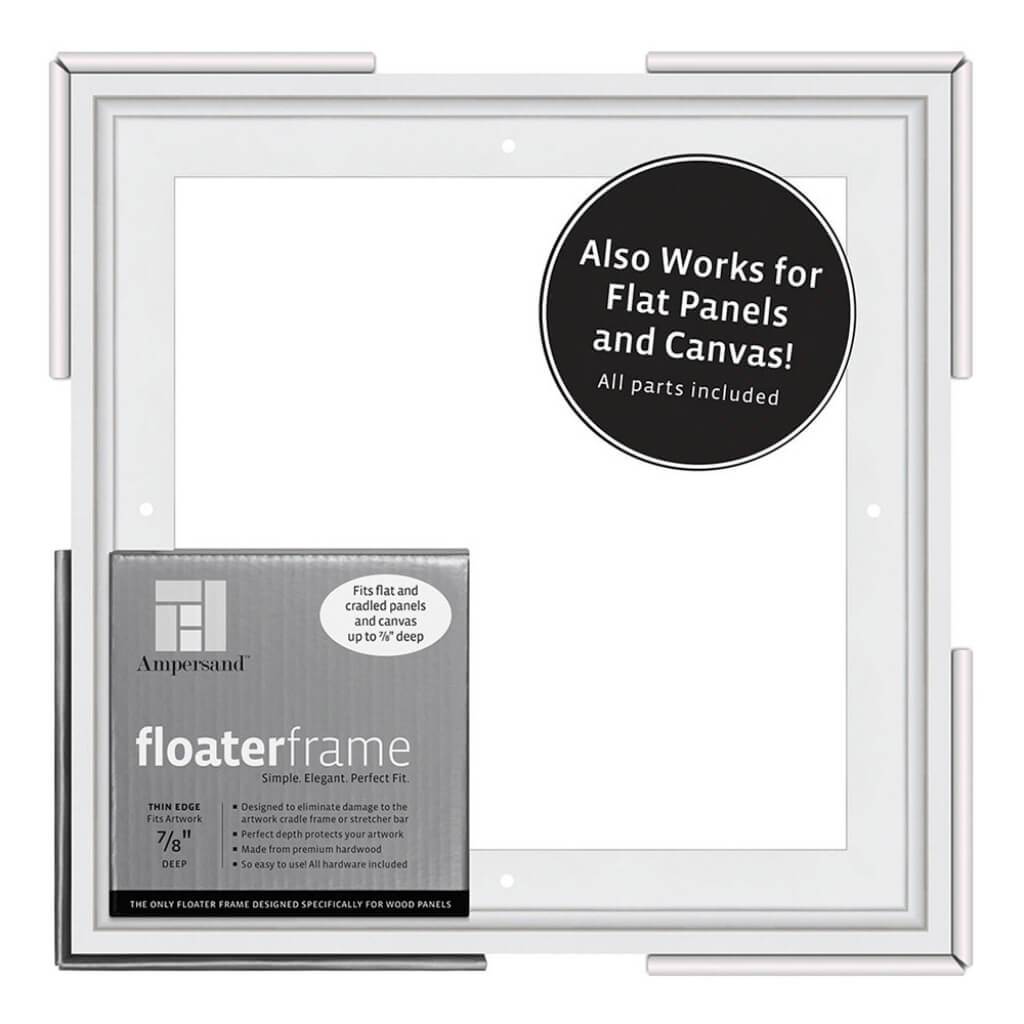 Floater Frames Thin Edge (1/4" Face) 1-1/4" Frame Profile for 7/8" Deep Artwork