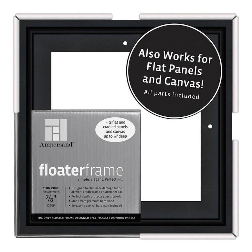 Floater Frames Thin Edge (1/4" Face) 1-1/4" Frame Profile for 7/8" Deep Artwork