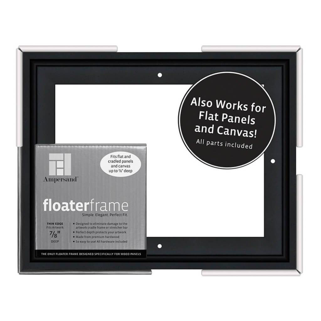 Floater Frames Thin Edge (1/4" Face) 1-1/4" Frame Profile for 7/8" Deep Artwork