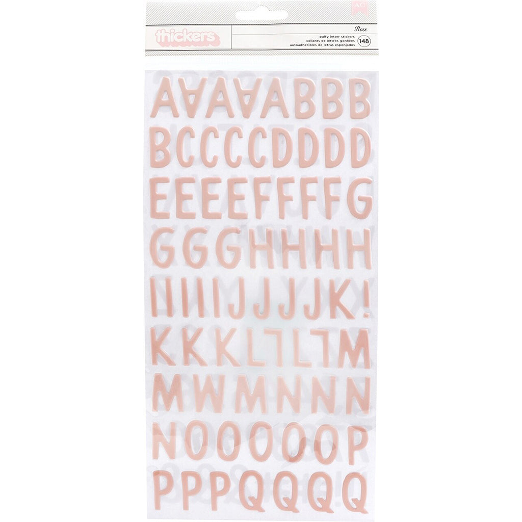 Pebbles Girl Thickers Alpha Stickers Glitter Puffy Alphabet