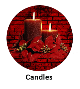 Christmas Candles and Candle Holders