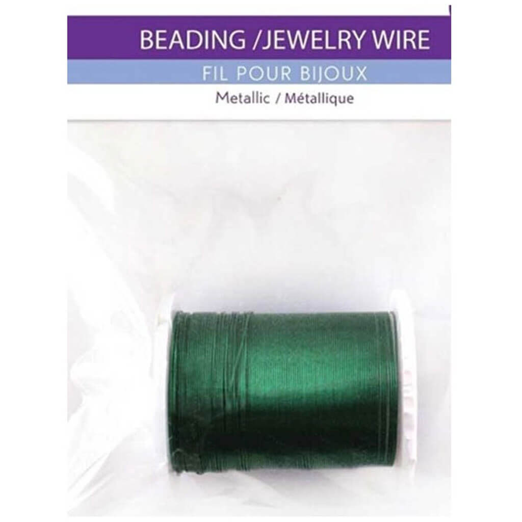 Beading/Jewelry Wire: 28G Metallic Colors 10M Spool Emerald Green