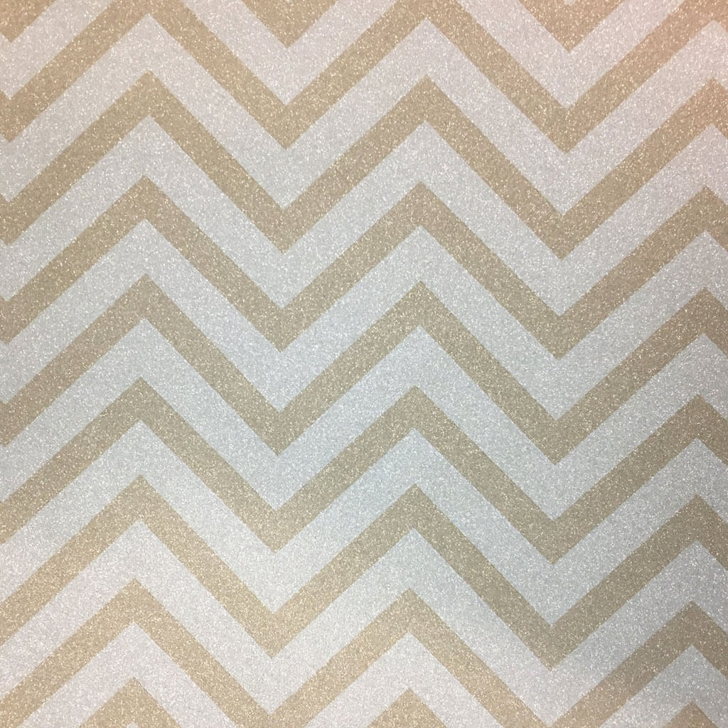 Scrapbook Paper 12in x 12in POW! Glitter Paper, Gold Chevron