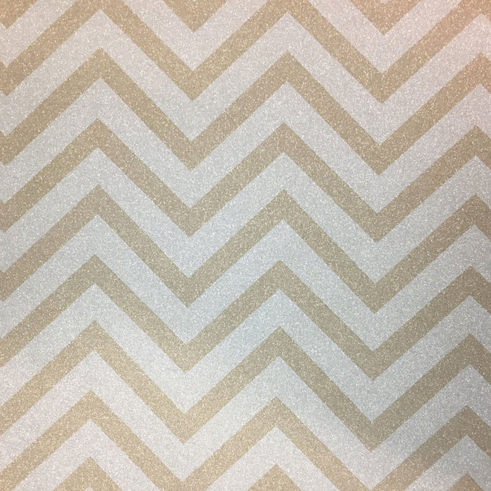Scrapbook Paper 12in x 12in POW! Glitter Paper, Gold Chevron
