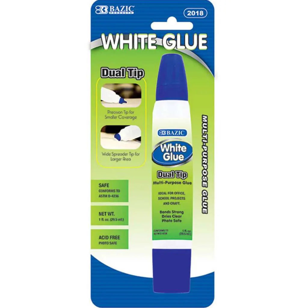 Dual Tip White Glue, 1oz