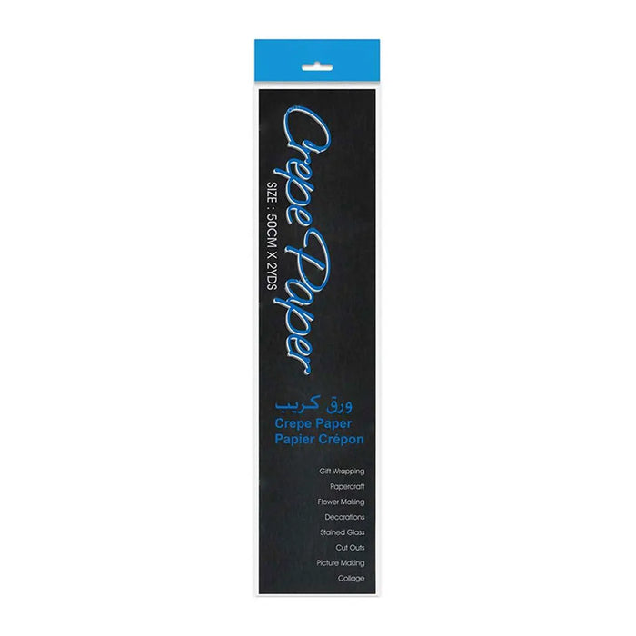 Crepe Paper Black, 50cm x 2yds