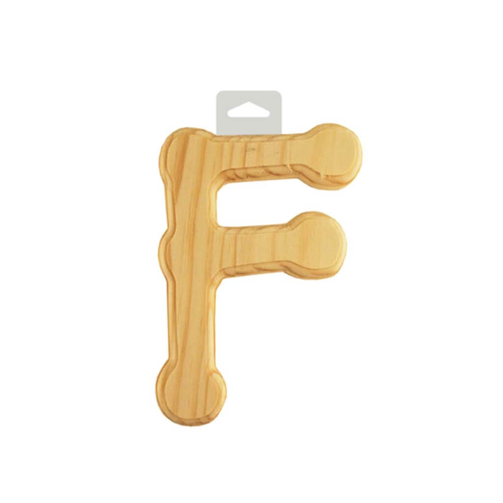 Wood Letters 6in Natural, F