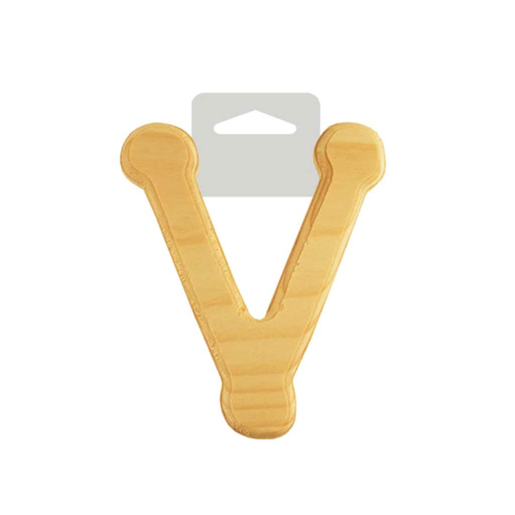 Wood Letters 6in Natural, V