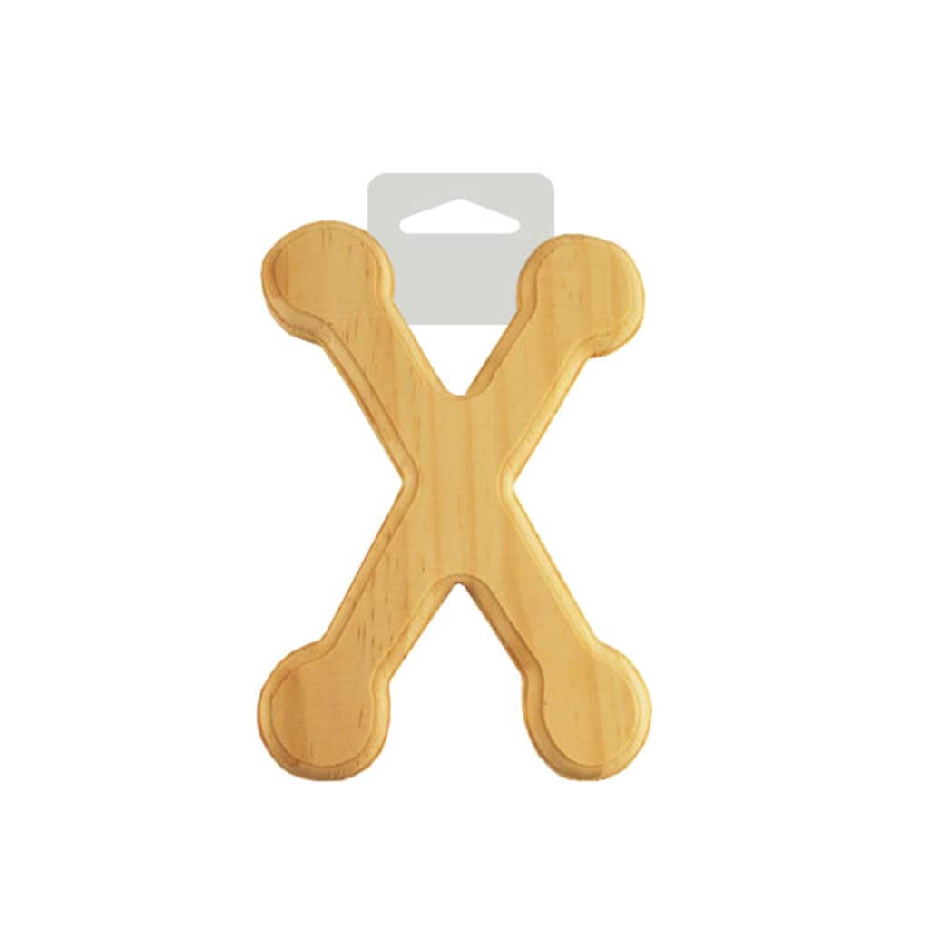 Wood Letters 6in Natural, X
