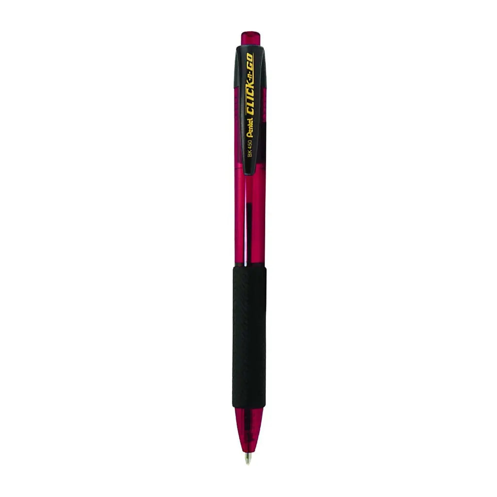 Click-N-Go Retractable Ballpoint Pen, Red