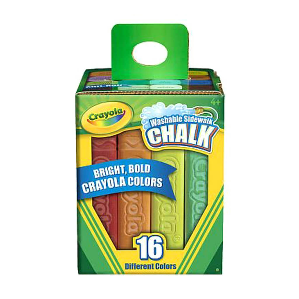 Crayola Washable Sidewalk Chalk Assorted Colors, 16ct