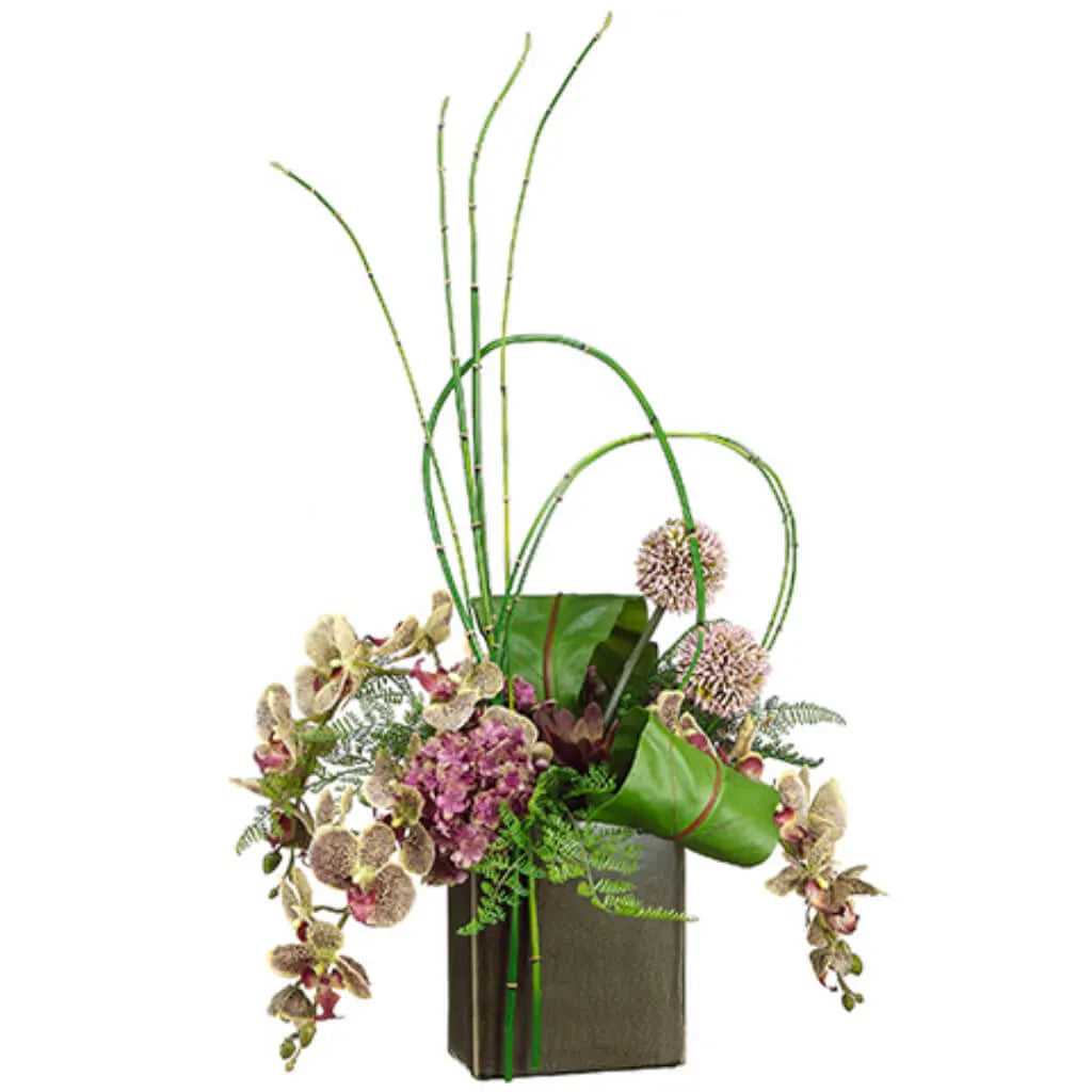 Phalaenopsis / Fern 31in H x 19in W x 13in L, Violet