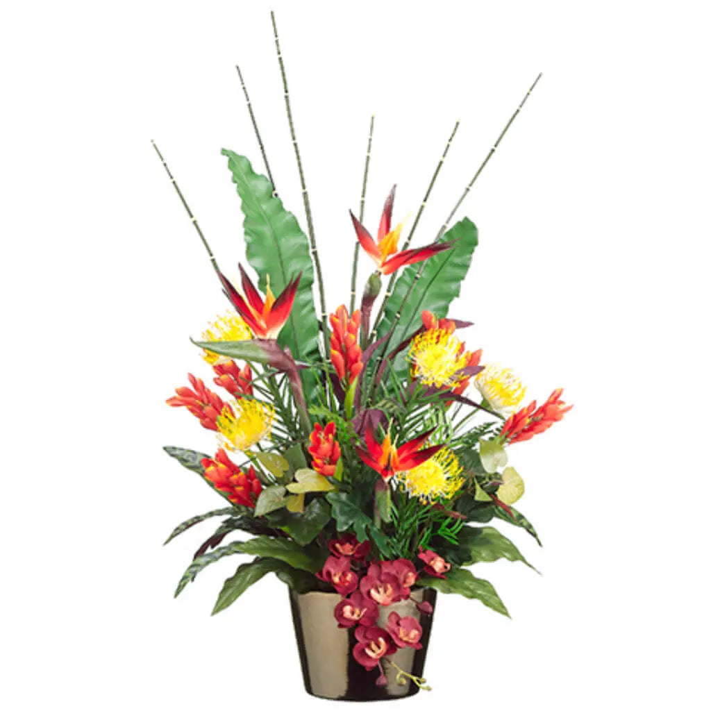 Bird of Paradise / Protea 40in H x 23in W x 24in L