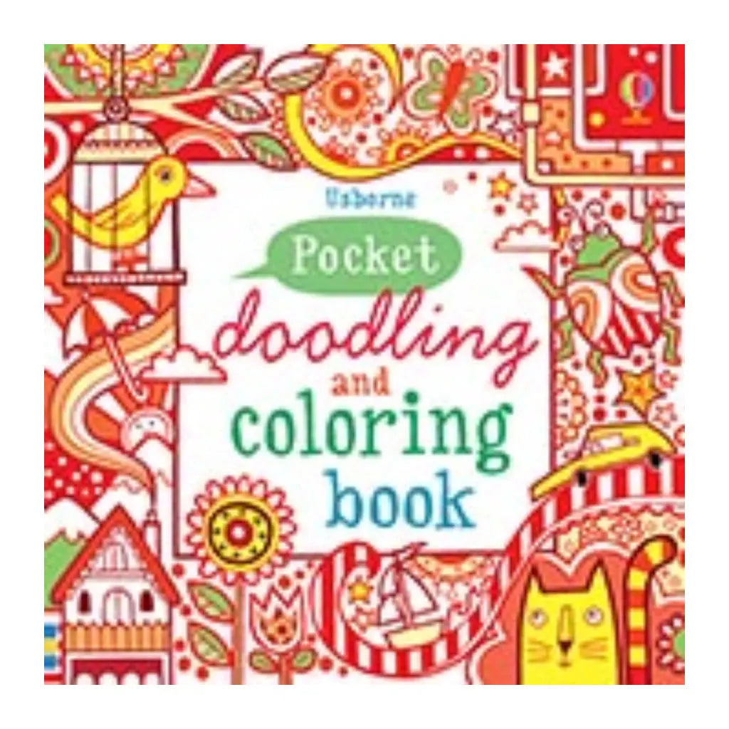 Pocket Doodling and Coloring Book Red