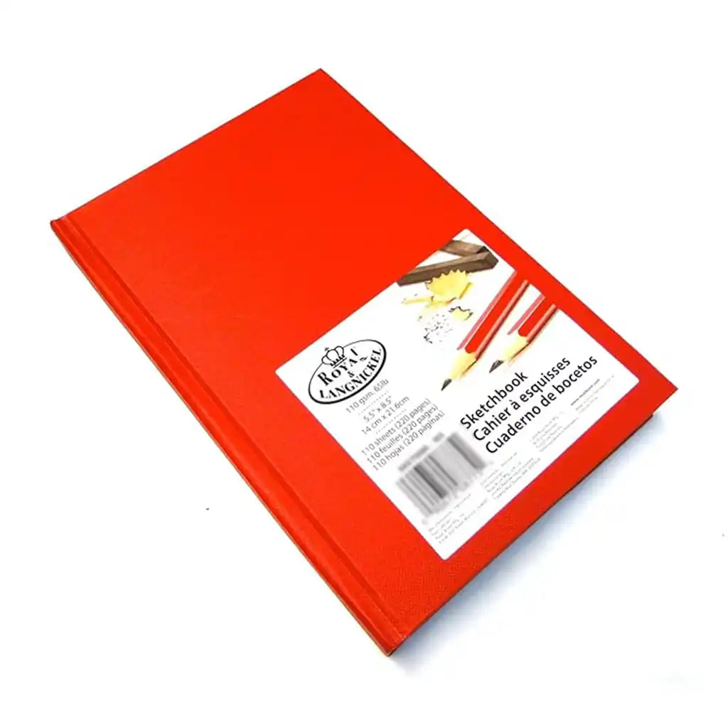 Royal Langnickel Sketchbook 5.5in x 8.5in 220 pages Red HardCover Drawing Book