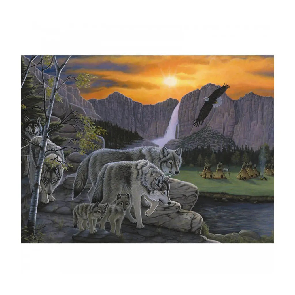 Paint by Number Kit 15.25in x 11.25in-Path of The Wolf Spirit