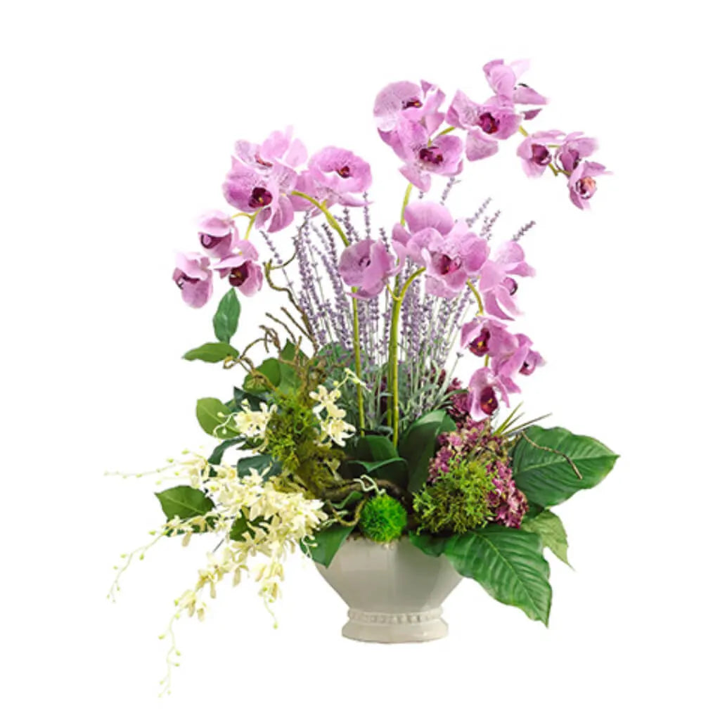 Phalaenopsis Orchid / Hydrangea 32in H x 24in W x 28in L