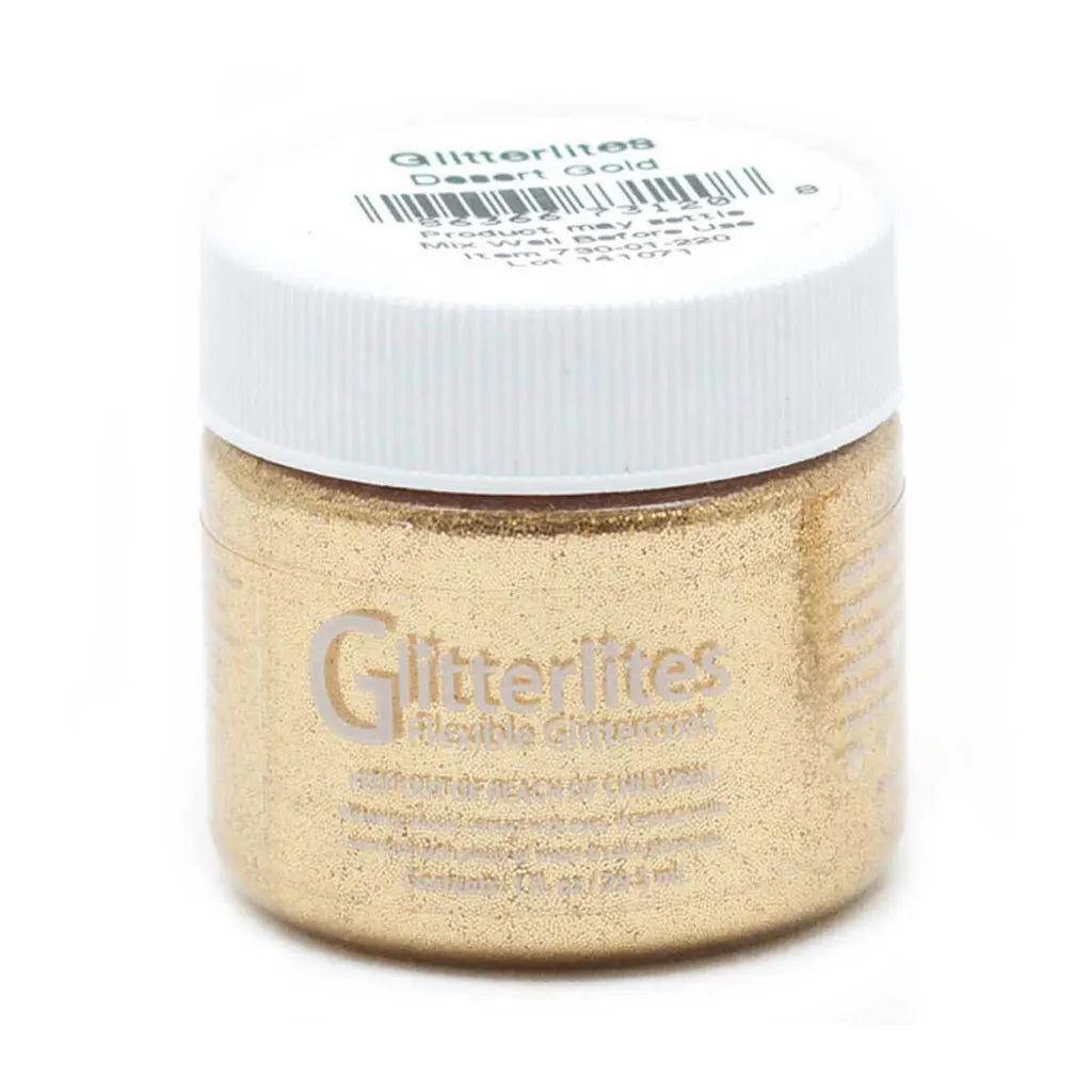 Angelus Glitterlites Flexible Glittercoat Paint 1oz Desert