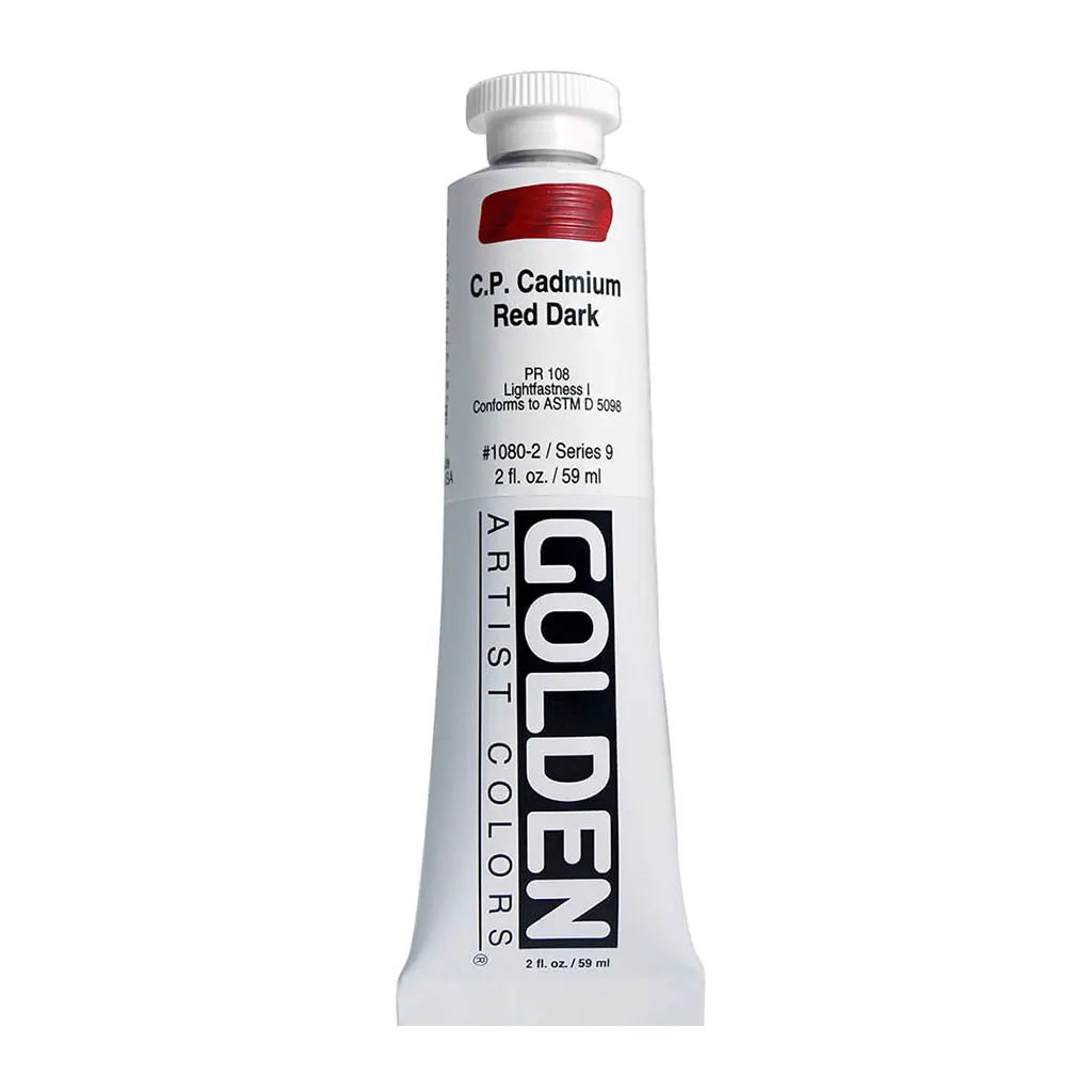 Golden Heavy Body Acrylic 2oz Cadmium Red Dark S9