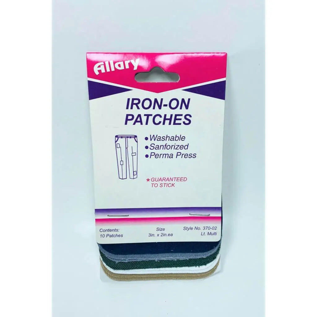 Iron-On Patchettes, Light Asst, 10ct