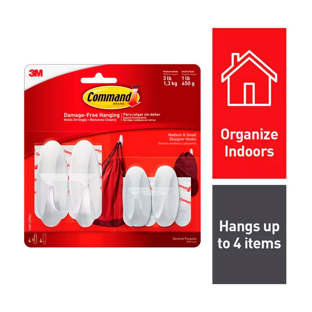 3M Command Small/Medium Designer Hook Value Pack