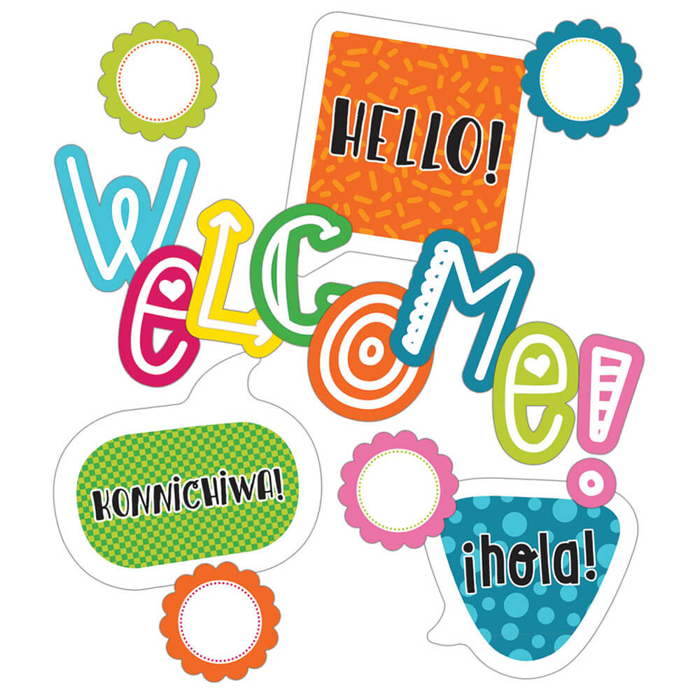 School Pop Welcome Mini Bulletin Board Set