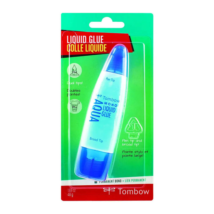 Aqua Mono Liquid Glue Dual Tip Permanent 48g