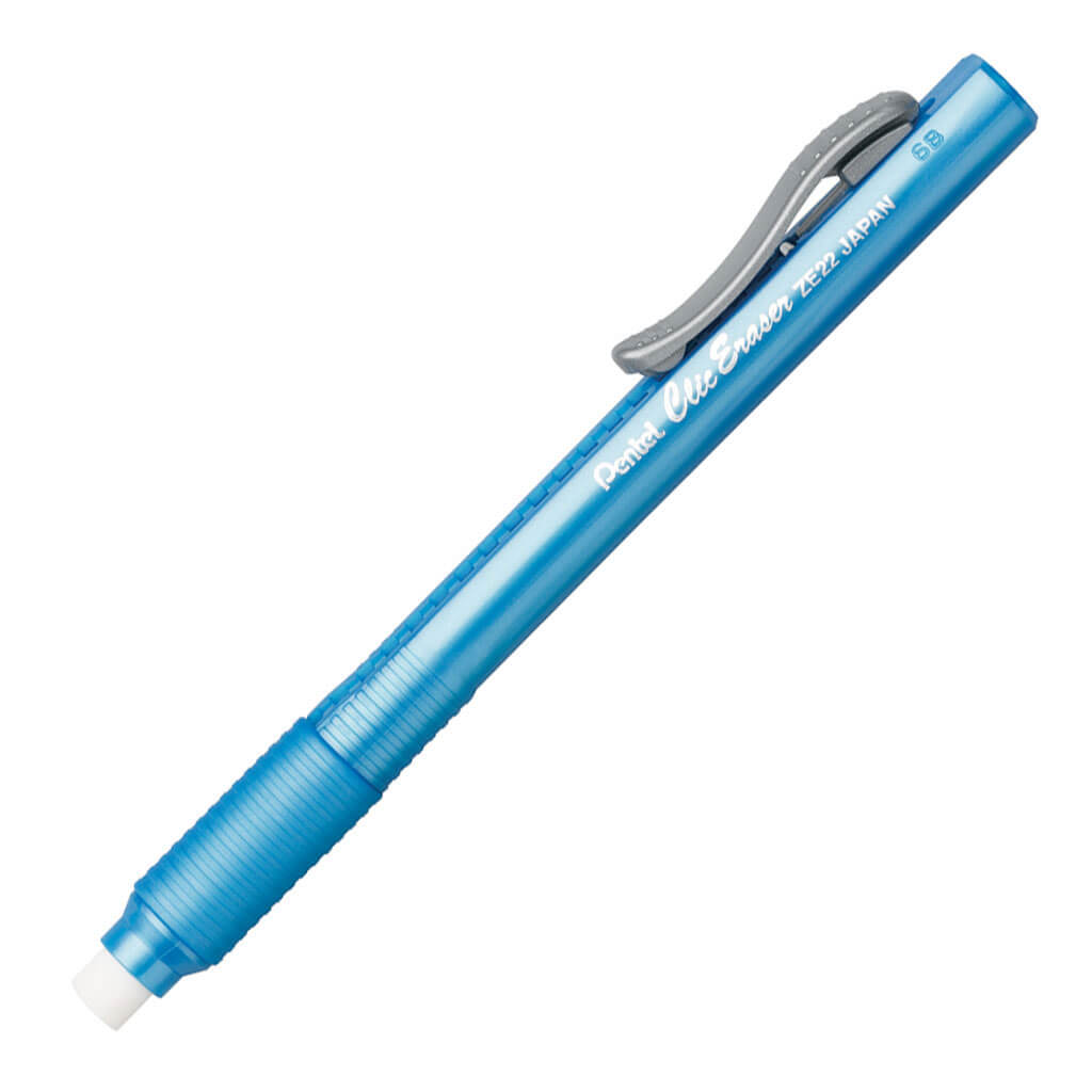 Pentel Click Pen Eraser, Sky Blue