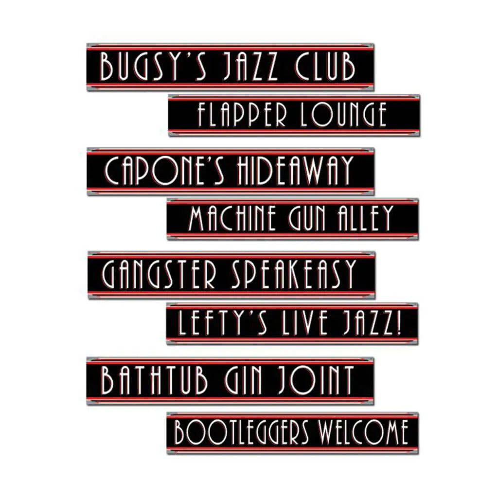 Gangster Street Sign Cut-Outs