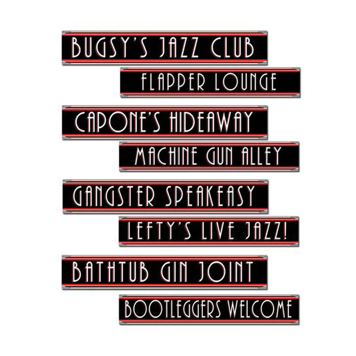 Gangster Street Sign Cut-Outs