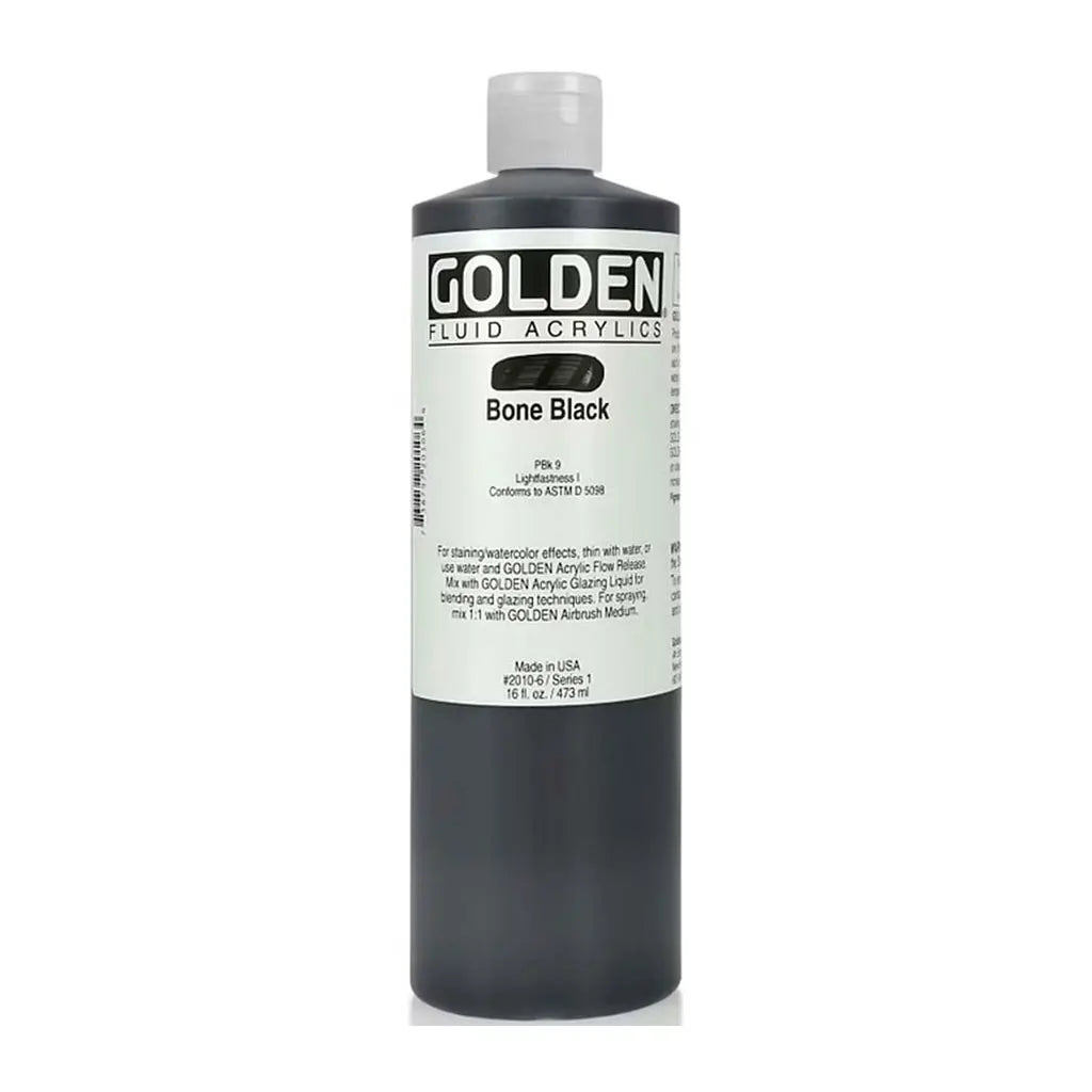 Golden Fluid Acrylic 16oz Bone Black S1