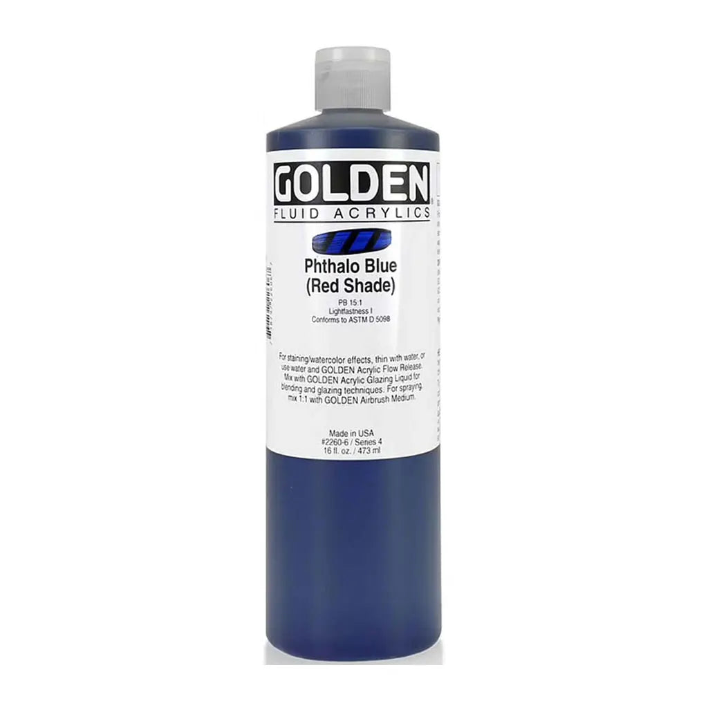 Golden Fluid Acrylic 16oz Phthalo Blue /R.S. S4