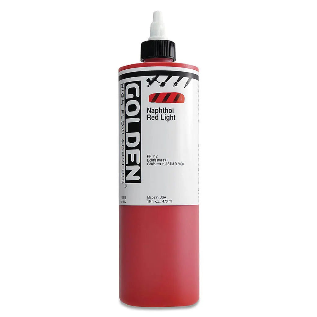 Golden High Flow Acrylic Paint 16oz Naphthol Red Light S5