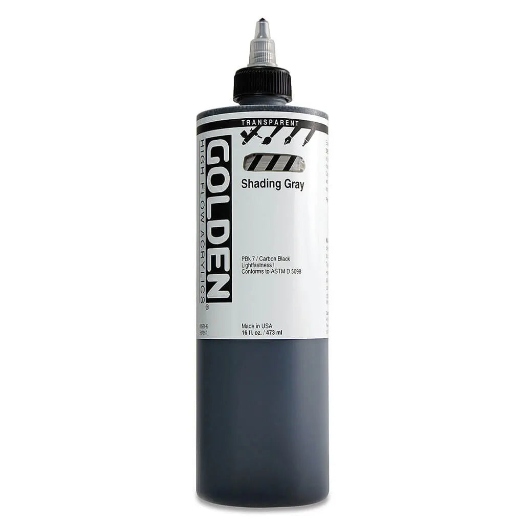 Golden High Flow Acrylic Paint 16oz Transparent Shading Gray S1