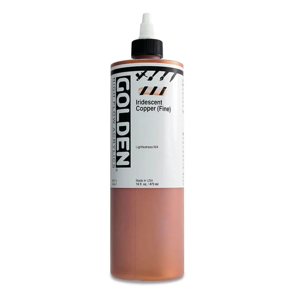 Golden High Flow Acrylic Paint 16oz Iridescent Copper (Fine) S7