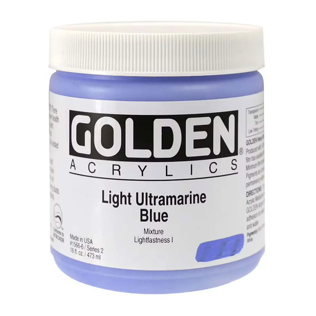 Golden Heavy Body Acrylic 16oz Light Ultramarine Blue S2