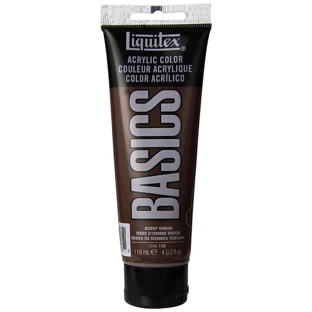 Liquitex Basics Acrylic Color 118ml (4oz) Burnt Umber S1