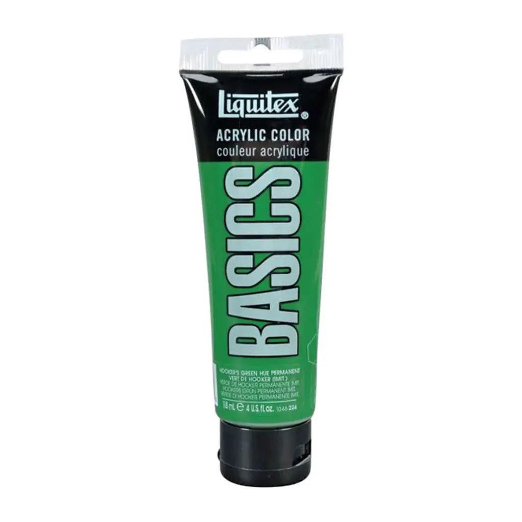 Liquitex Basics Acrylic Color 118ml (4oz) Hookers Green Hue Permanent S1