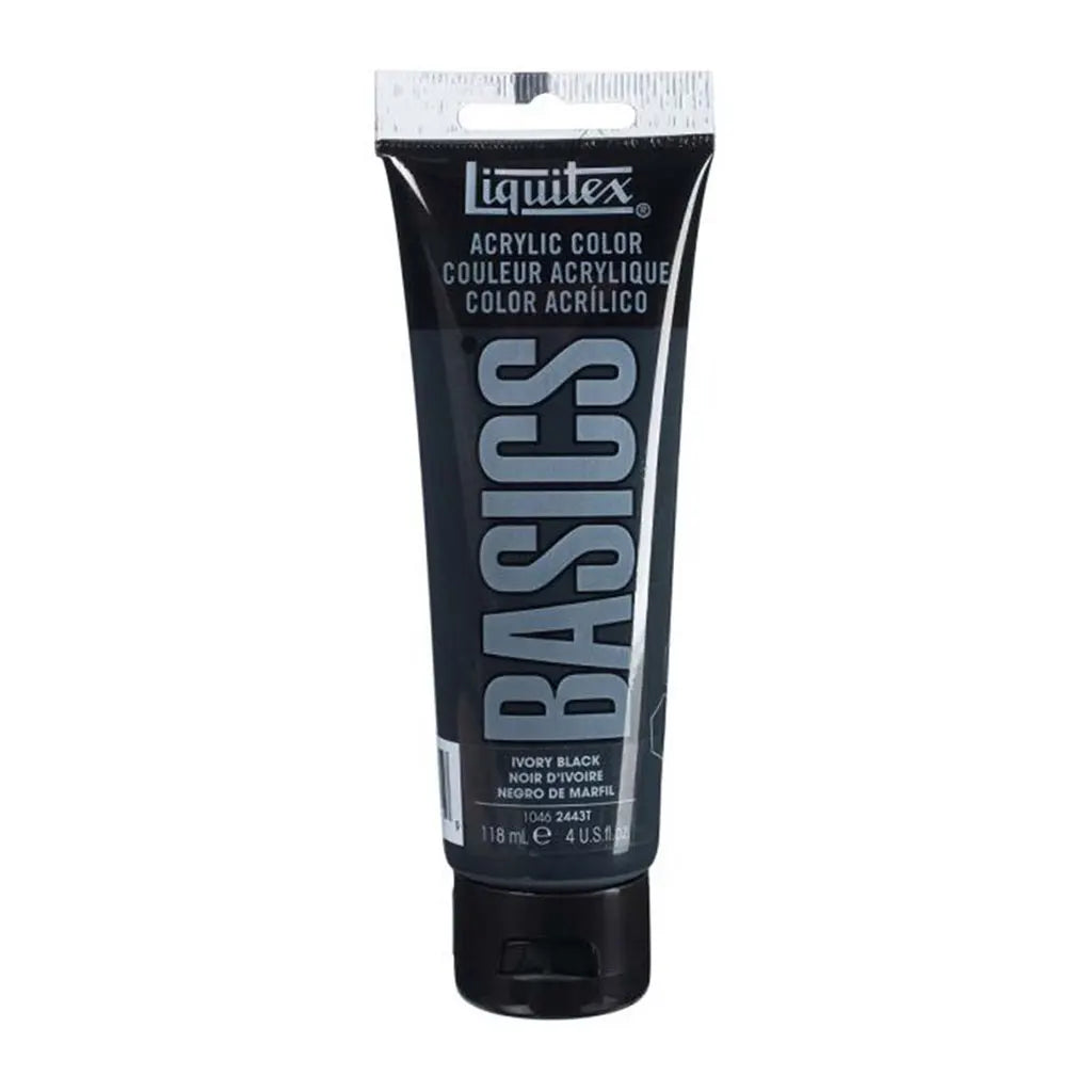 Liquitex Basics Acrylic Color 118ml (4oz) Ivory Black S1