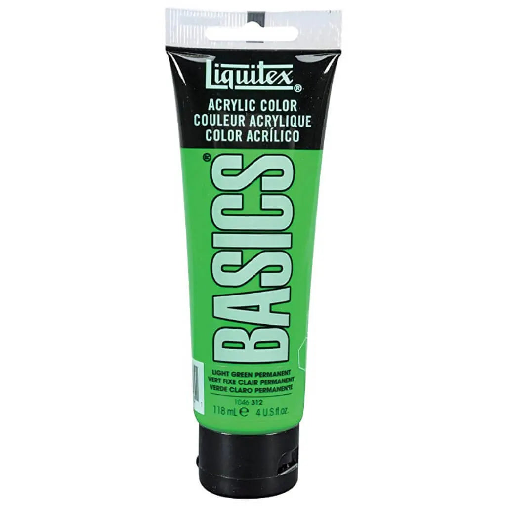 Liquitex Basics Acrylic Color 118ml (4oz) Light Green Permanent S1